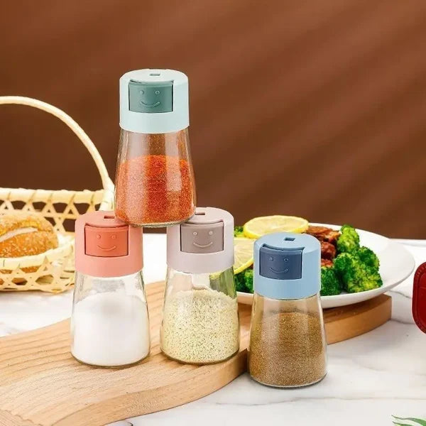 4Pcs Oil & Spice Jars Countertop Easy Access