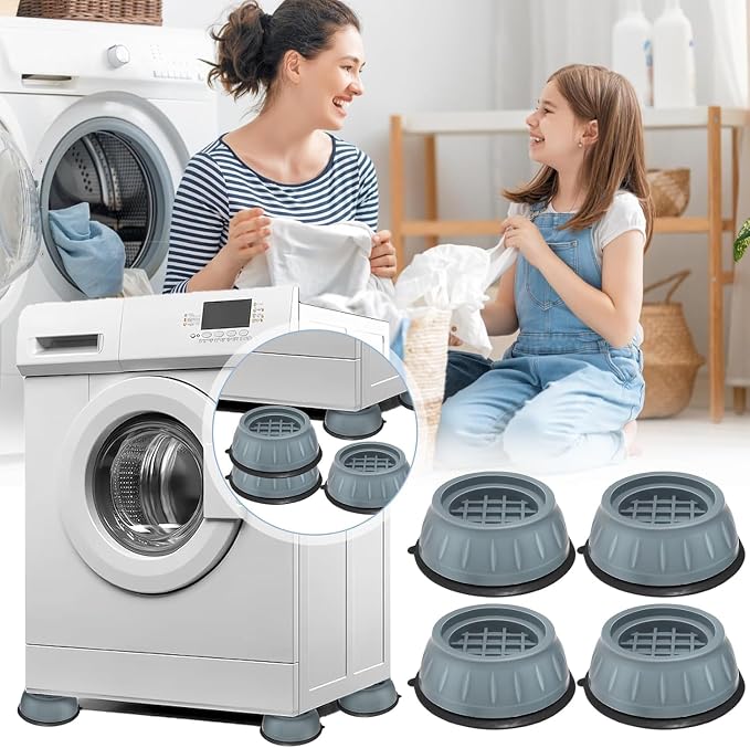 4 Packs - Anti-Vibration Washing Machine Feet Pads