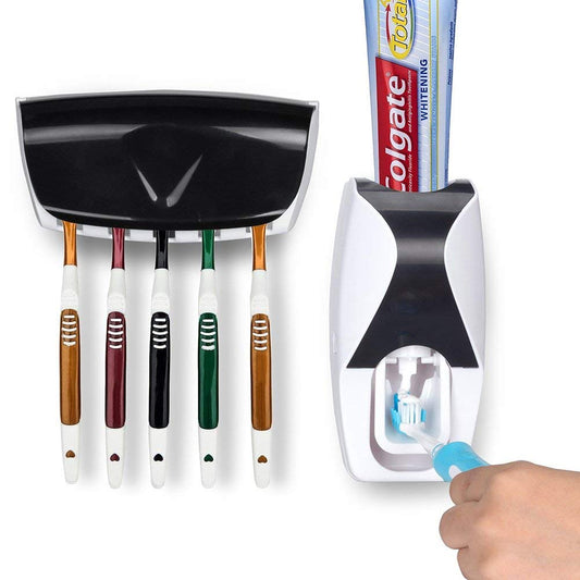 Best Quality Toothpaste Dispenser & Brush Holder Set – White
