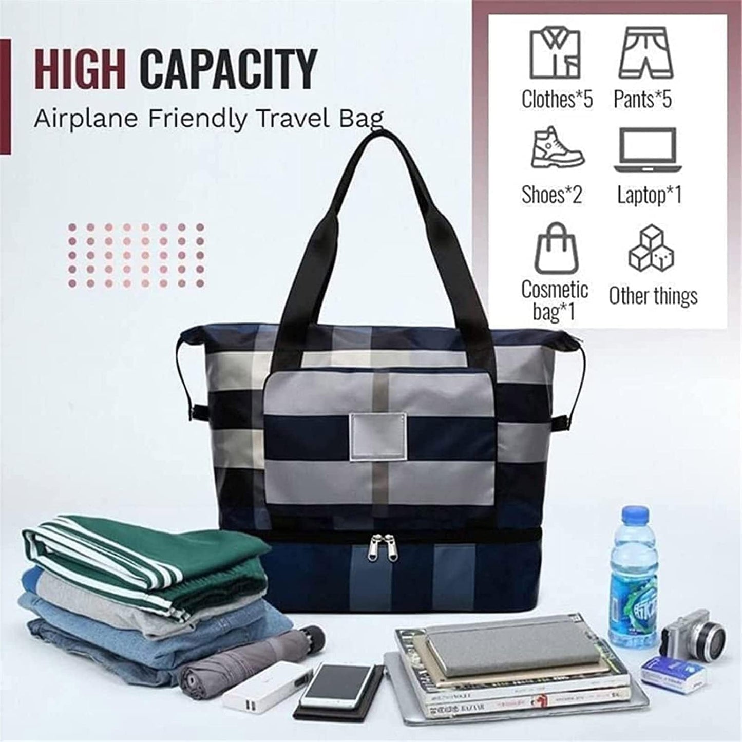 Expandable Travel Bag Strong Build & Comfortable Carry
