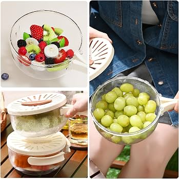 Fruit & Vegetable Drain Basket with Lid