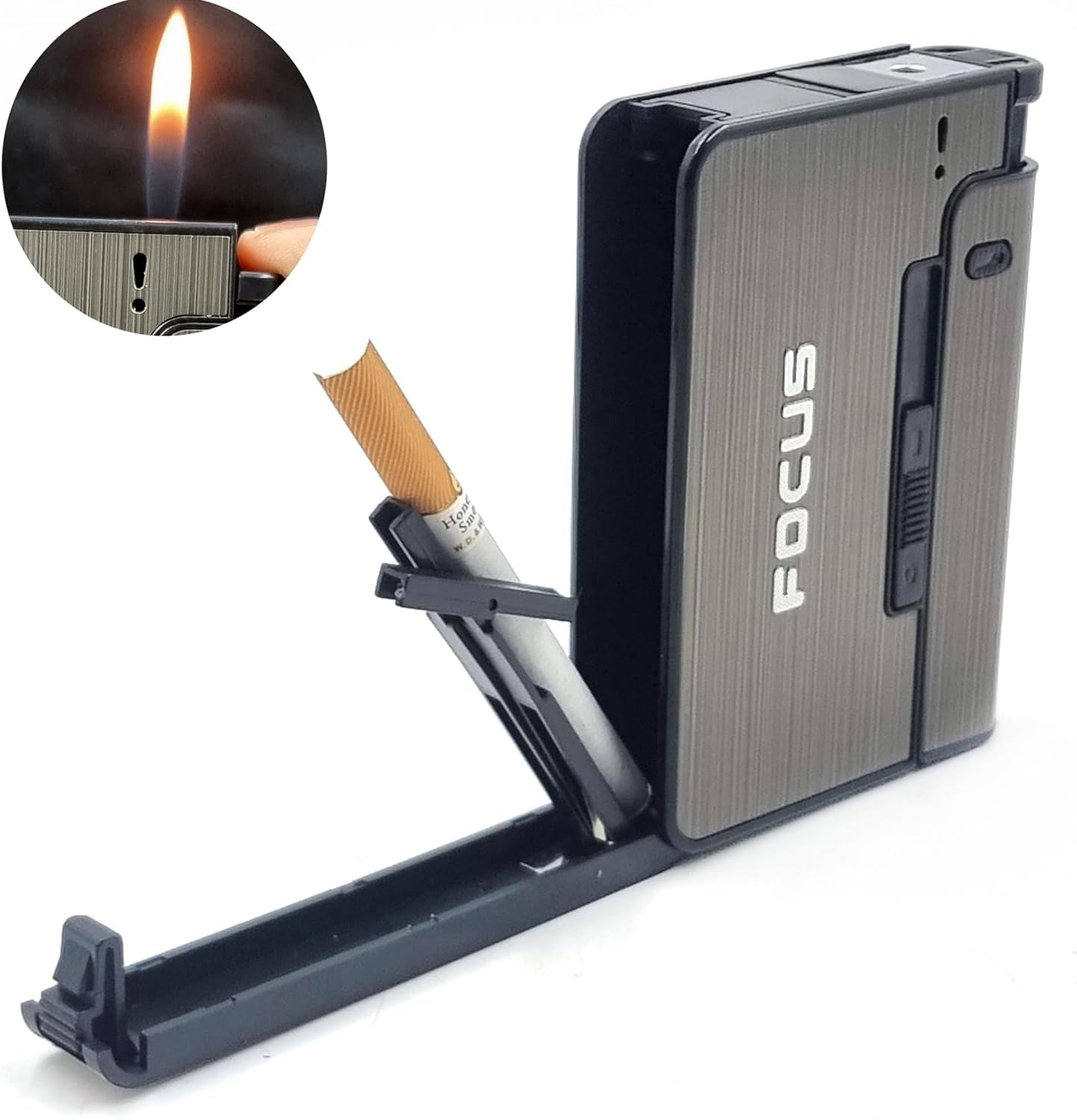 2-in-1 Cigarette Case with Lighter – Premium Design