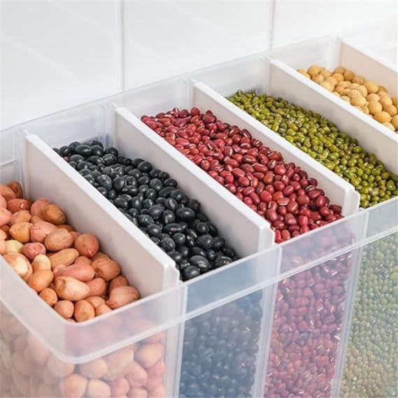 6-Grid Wall-Mounted Cereal & Grain Dispenser